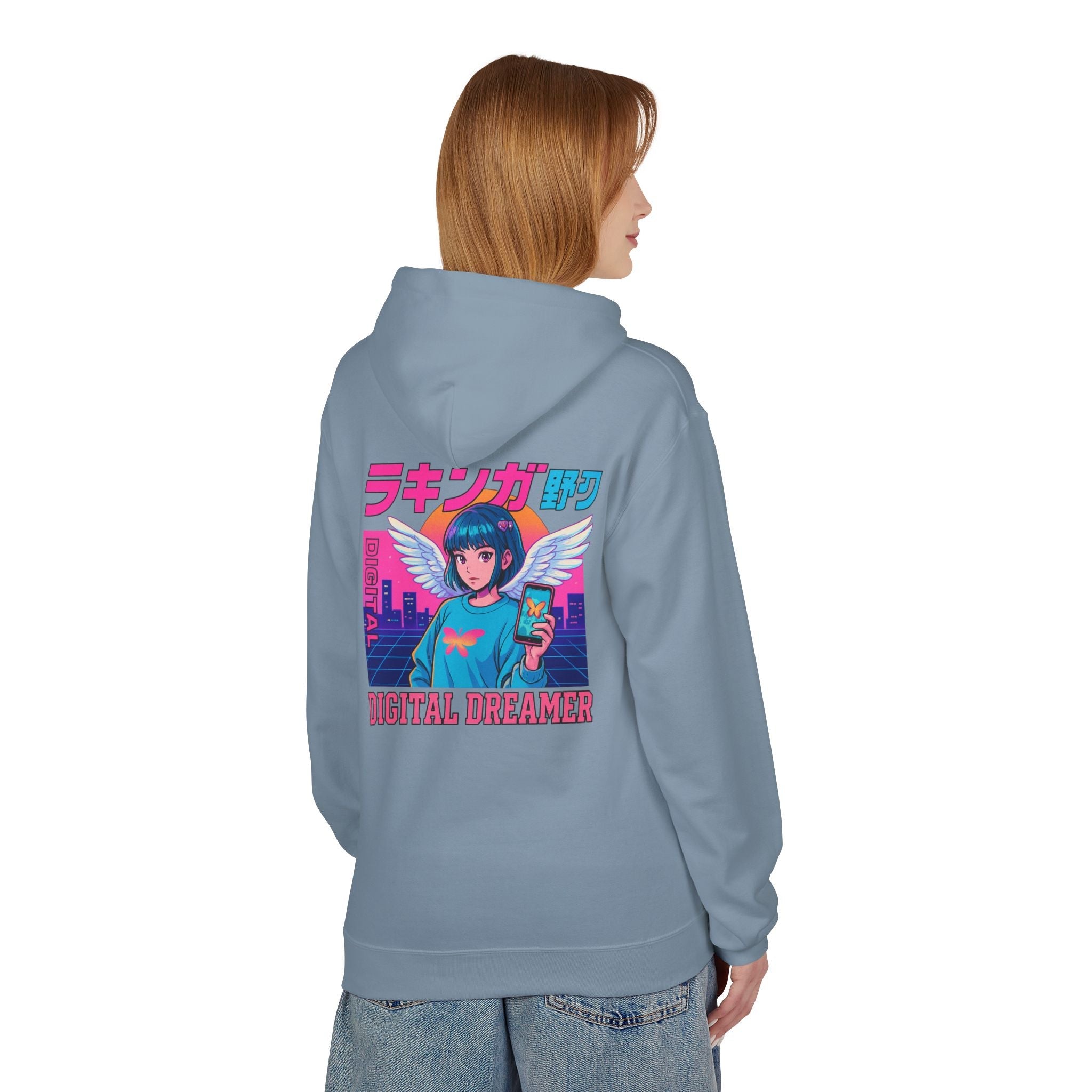 Digital Dreamer Unisex Fleece Hoodie, Cozy Graphic Sweatshirt, Anime Style Hoodie, Perfect Gift for Gamers, Casual Streetwear Printify