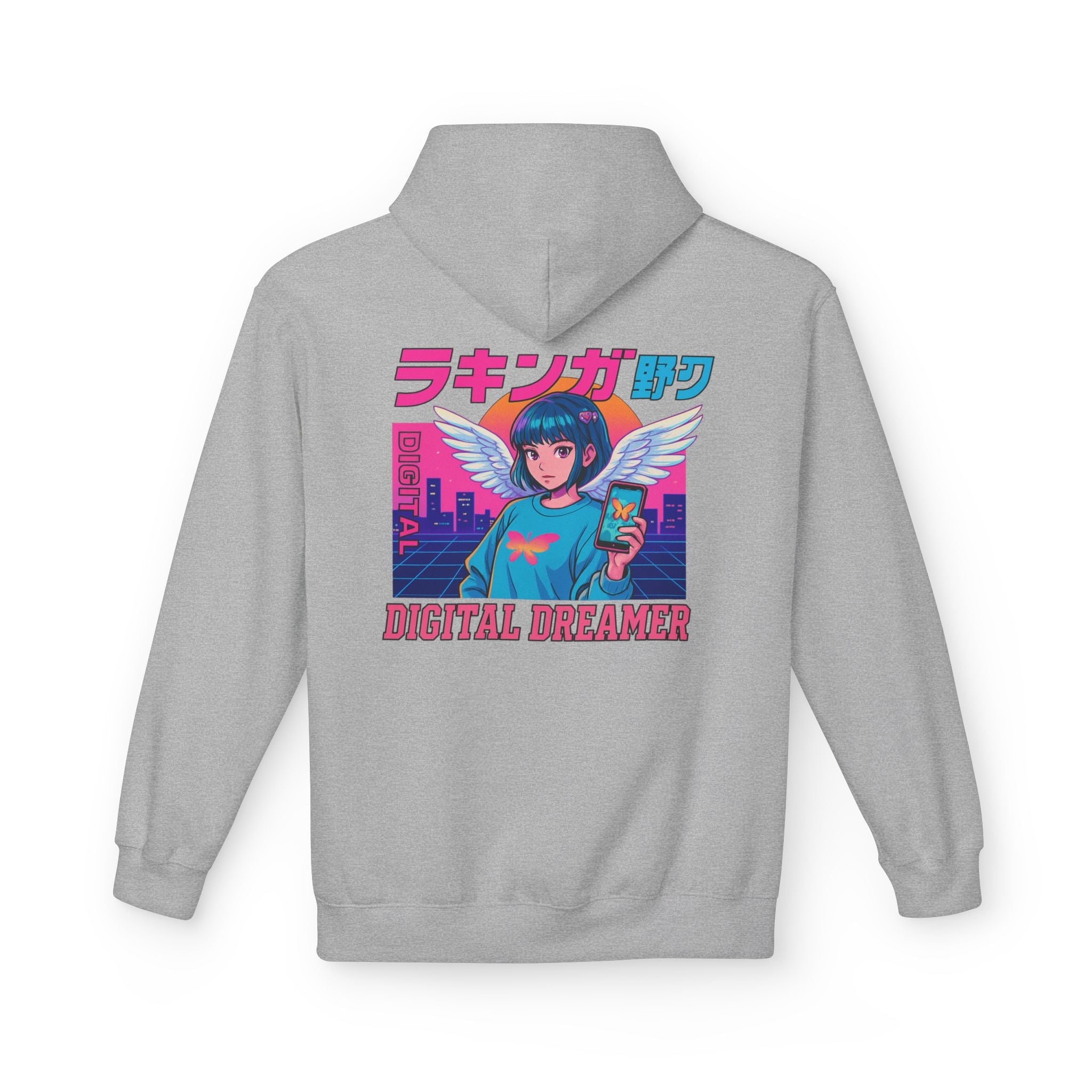 Digital Dreamer Unisex Fleece Hoodie, Cozy Graphic Sweatshirt, Anime Style Hoodie, Perfect Gift for Gamers, Casual Streetwear Printify