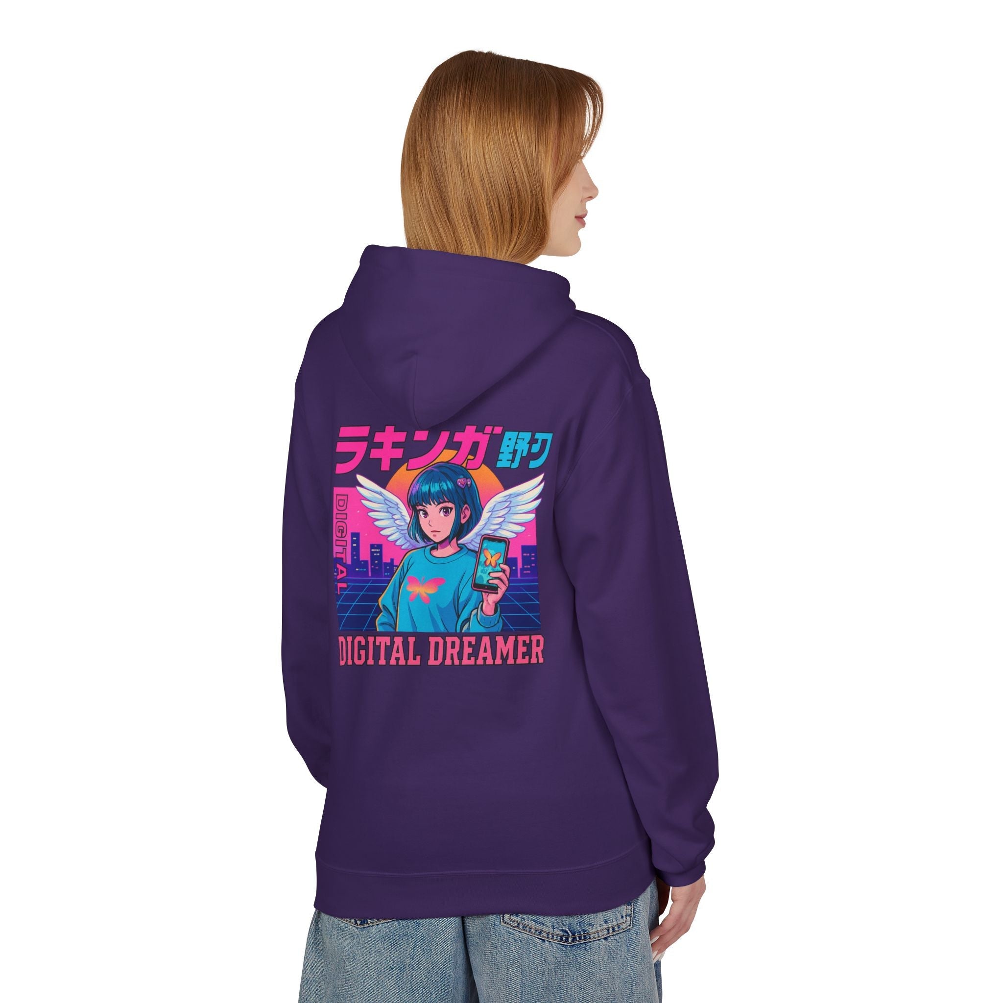 Digital Dreamer Unisex Fleece Hoodie, Cozy Graphic Sweatshirt, Anime Style Hoodie, Perfect Gift for Gamers, Casual Streetwear Printify