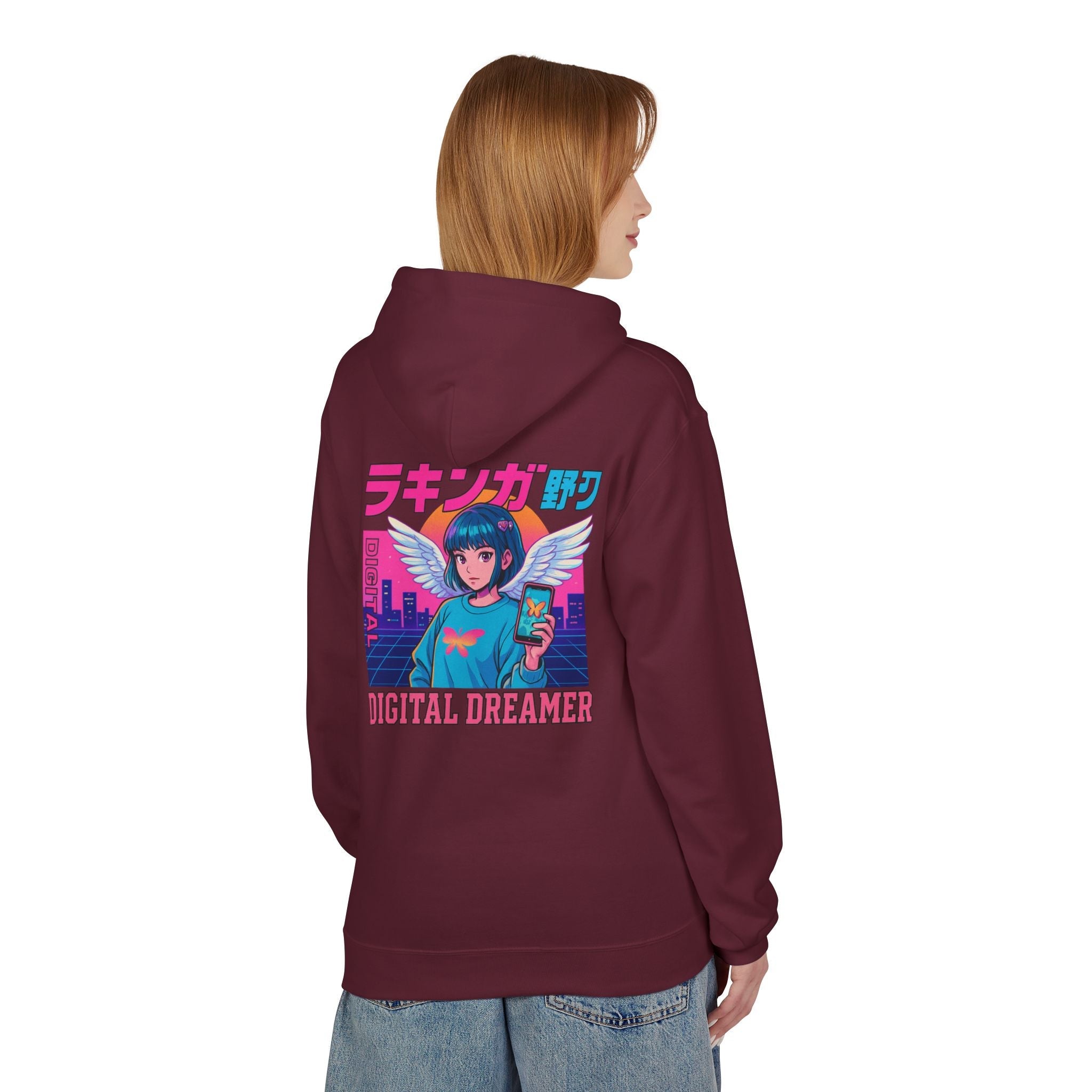 Digital Dreamer Unisex Fleece Hoodie, Cozy Graphic Sweatshirt, Anime Style Hoodie, Perfect Gift for Gamers, Casual Streetwear Printify