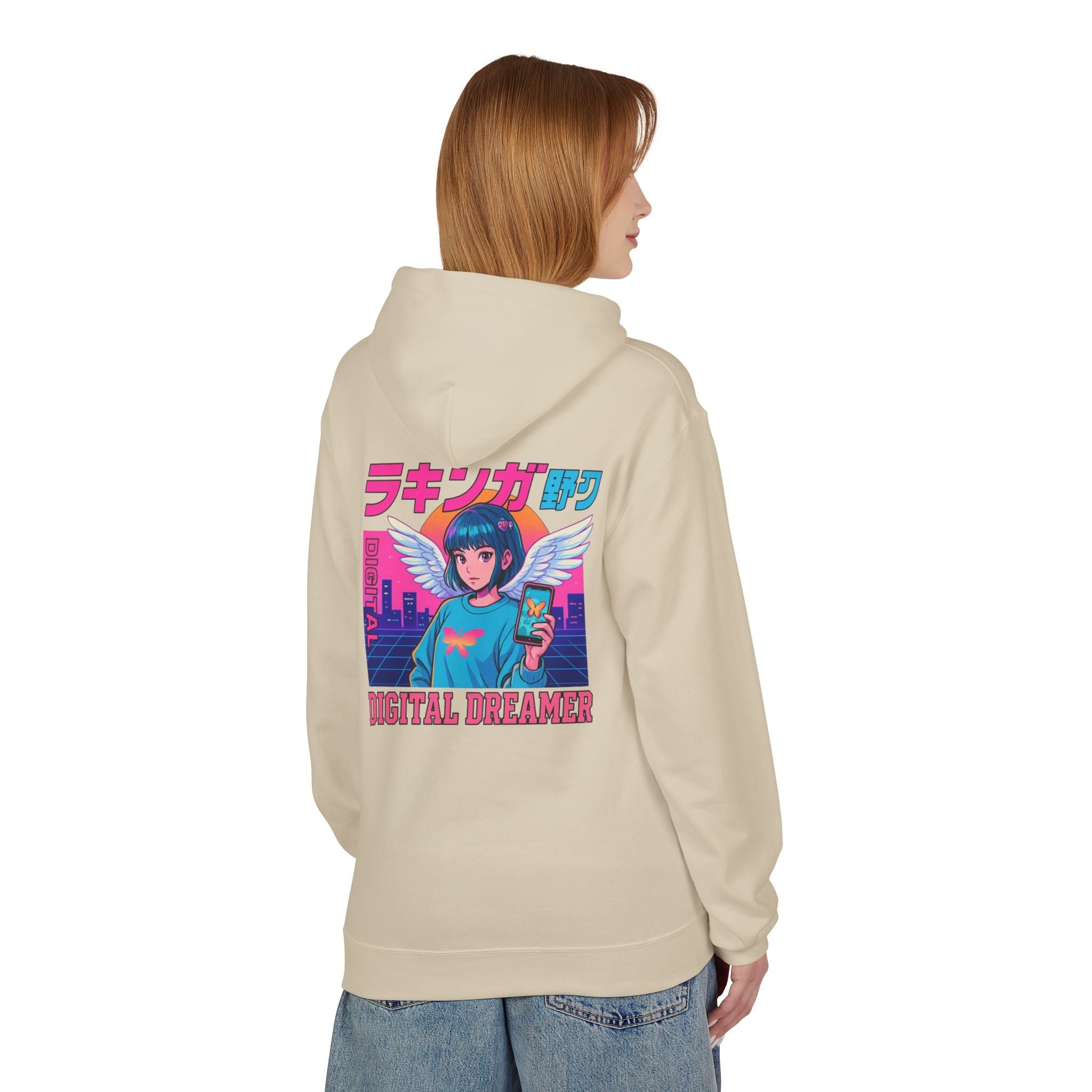 Digital Dreamer Unisex Fleece Hoodie, Cozy Graphic Sweatshirt, Anime Style Hoodie, Perfect Gift for Gamers, Casual Streetwear Printify
