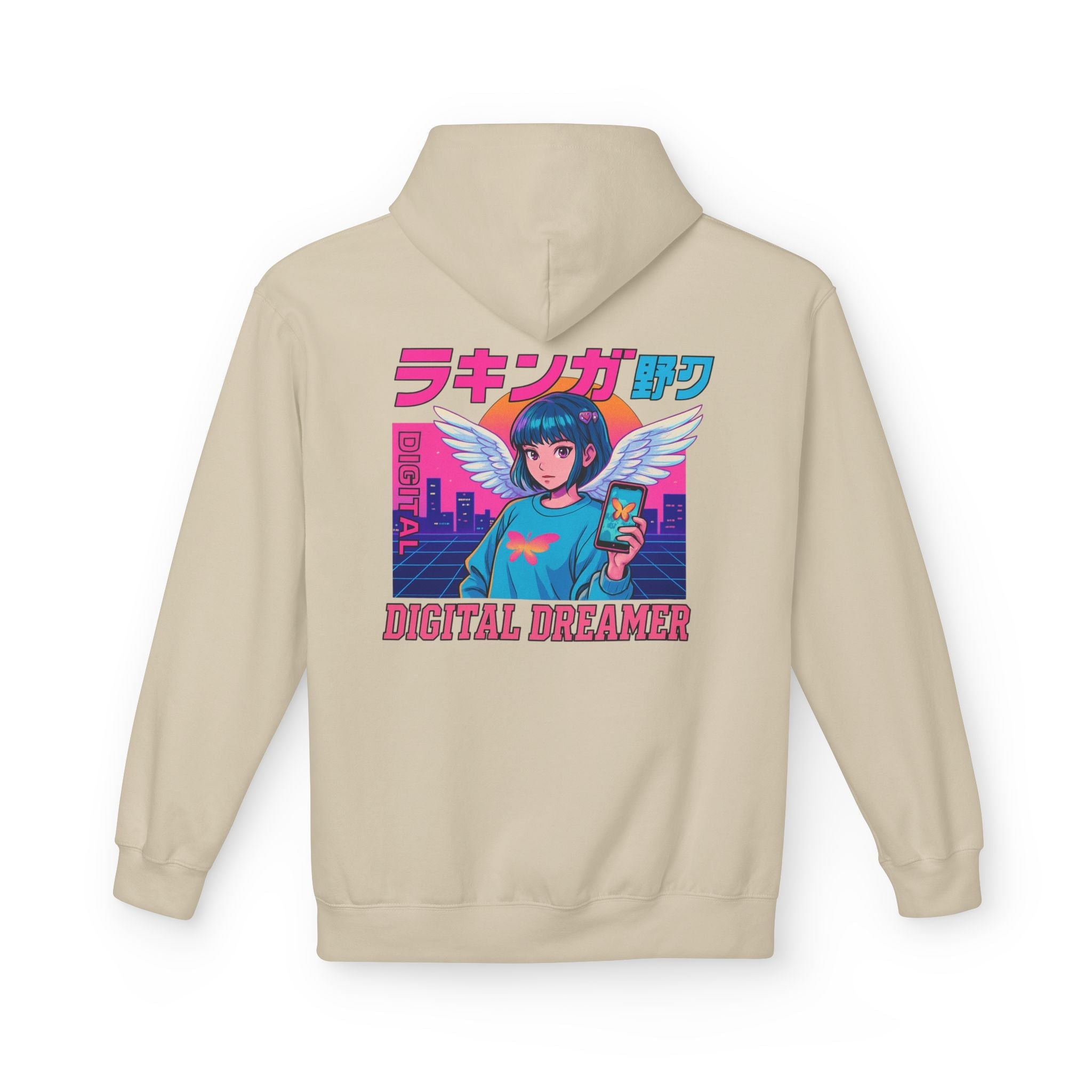 Digital Dreamer Unisex Fleece Hoodie, Cozy Graphic Sweatshirt, Anime Style Hoodie, Perfect Gift for Gamers, Casual Streetwear Printify