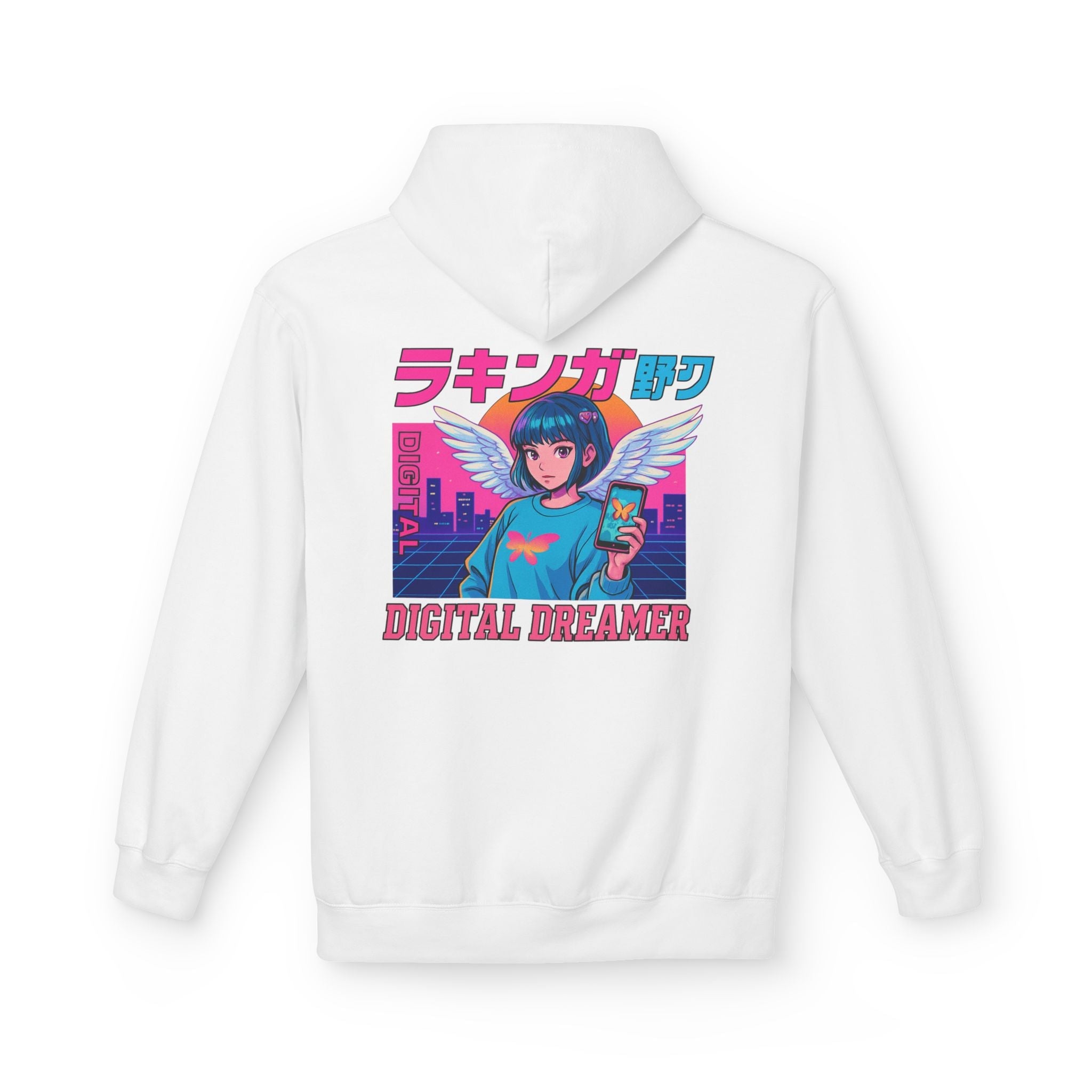 Digital Dreamer Unisex Fleece Hoodie, Cozy Graphic Sweatshirt, Anime Style Hoodie, Perfect Gift for Gamers, Casual Streetwear Printify
