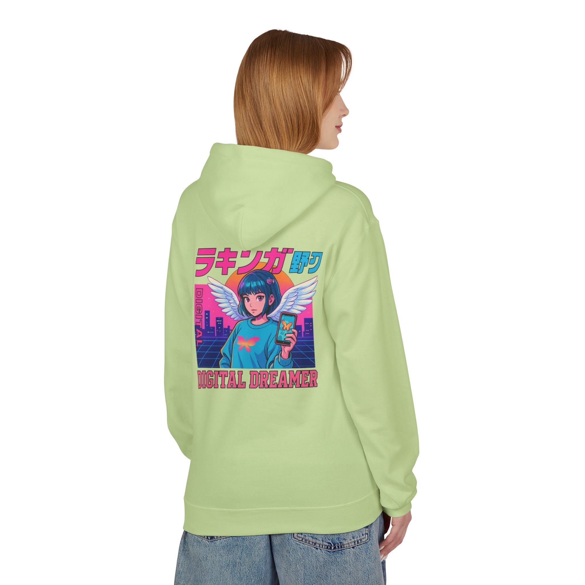 Digital Dreamer Unisex Fleece Hoodie, Cozy Graphic Sweatshirt, Anime Style Hoodie, Perfect Gift for Gamers, Casual Streetwear Printify