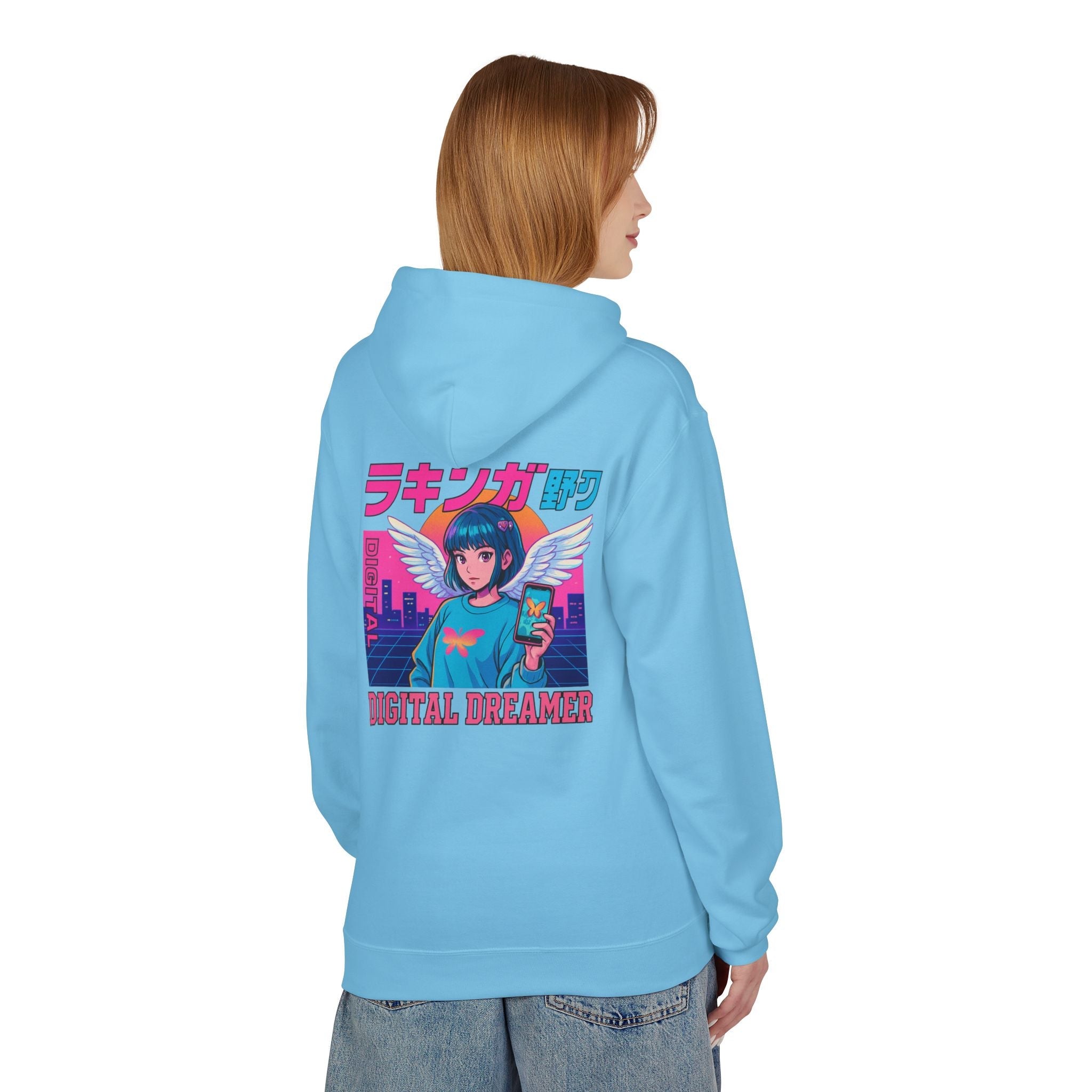 Digital Dreamer Unisex Fleece Hoodie, Cozy Graphic Sweatshirt, Anime Style Hoodie, Perfect Gift for Gamers, Casual Streetwear Printify