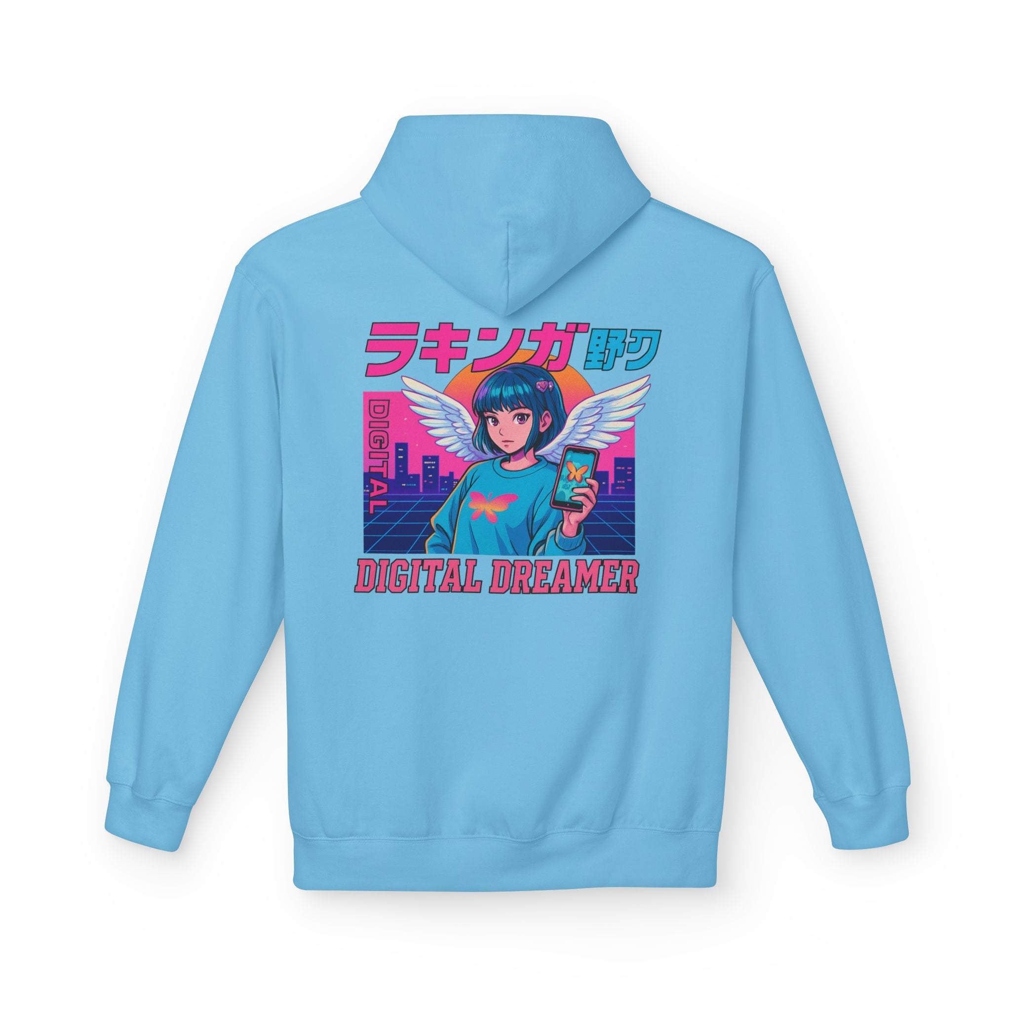 Digital Dreamer Unisex Fleece Hoodie, Cozy Graphic Sweatshirt, Anime Style Hoodie, Perfect Gift for Gamers, Casual Streetwear Printify