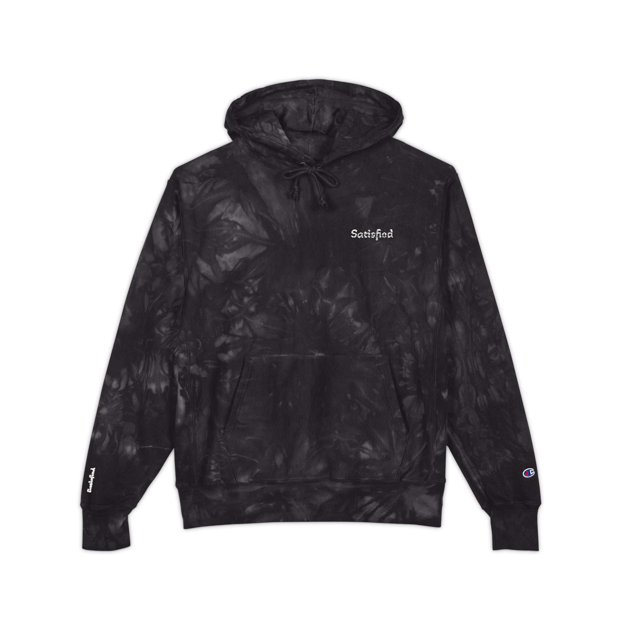 Tie-Dye Champion Hoodie - Cozy and Stylish Unisex Embroidered Sweater Printify