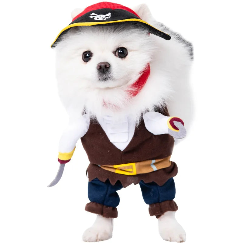 1PCS Halloween Dagger Pet Transformation Dress Festival Funny Knife Holding Dog Clothes Cat Standing Dress Pet Dress Up Econic Blanks