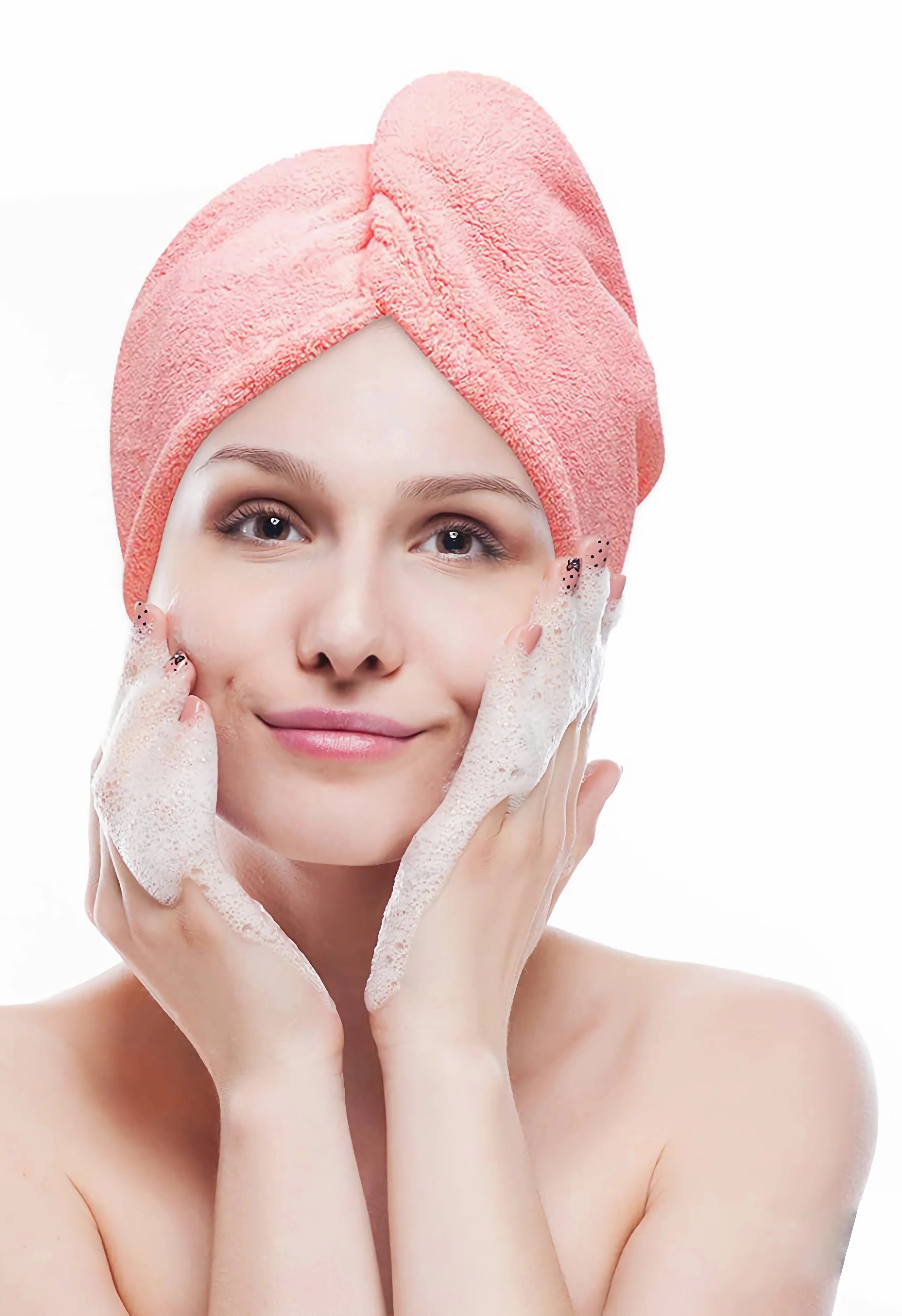 Towel Dry Hair Cap Microfiber Hair Drying Wrap Strong Water Absorbent Triangle Shower Hat Econic Blanks