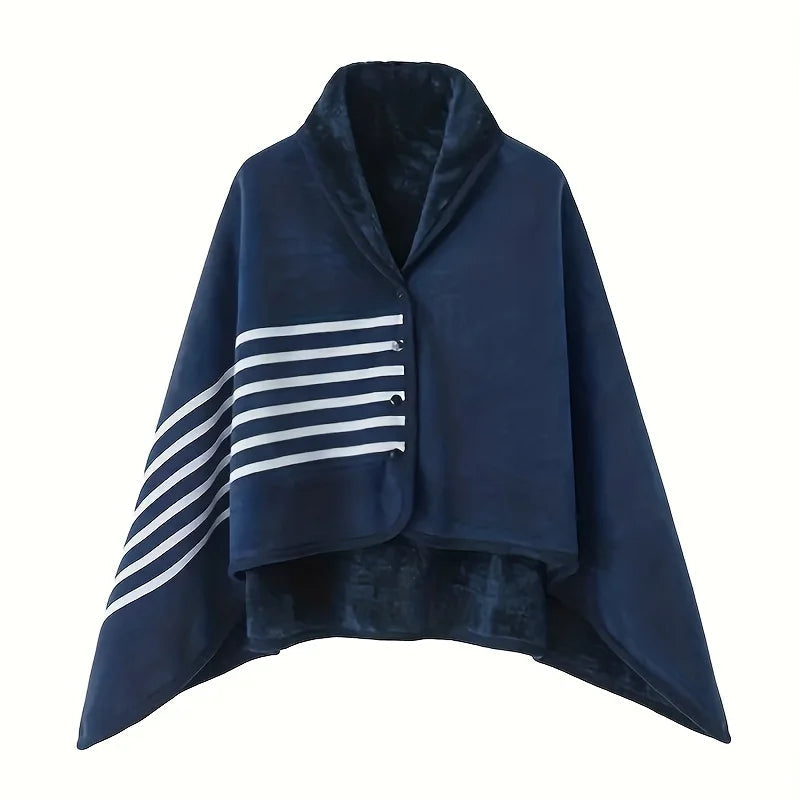 1pc Wearable Blankets Shawl Blanket Flannel Lazy Casual Office Blanket Econic Blanks