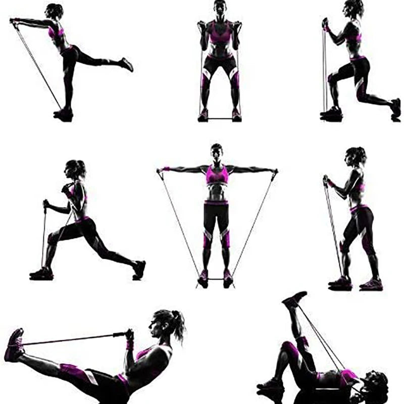 Resistance Bands With Handles, Exercise Bands, Workout Bands With Handles For Men Women, Strength Training Equipment At Home Econic Blanks