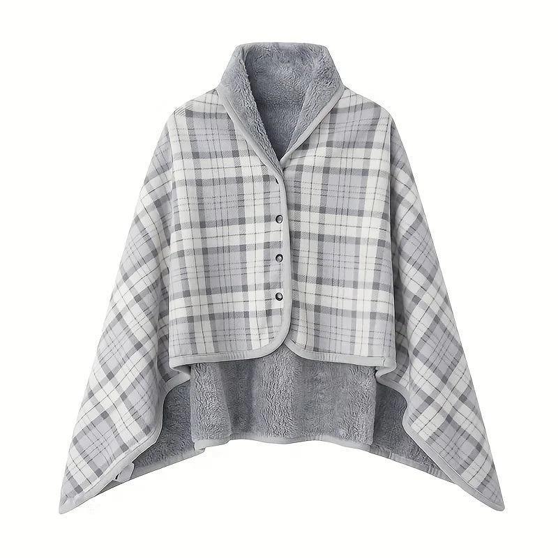 1pc Wearable Blankets Shawl Blanket Flannel Lazy Casual Office Blanket Econic Blanks