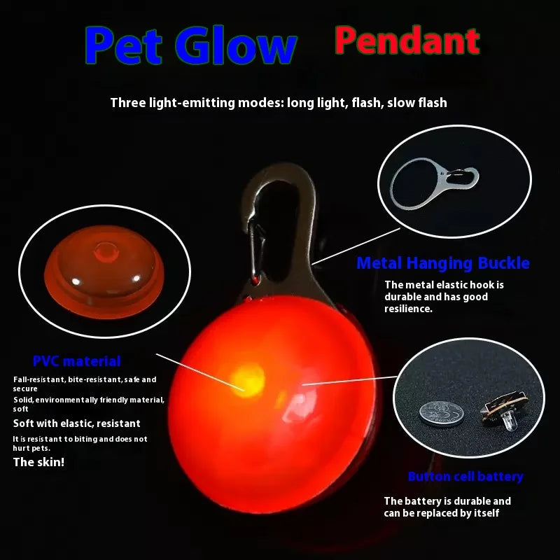 Led Luminous Dog Cat Collar Glowing Pendant Pet Leads Glow Accessories Bright Necklace Luminous Collar Night Safety Decoration Econic Blanks