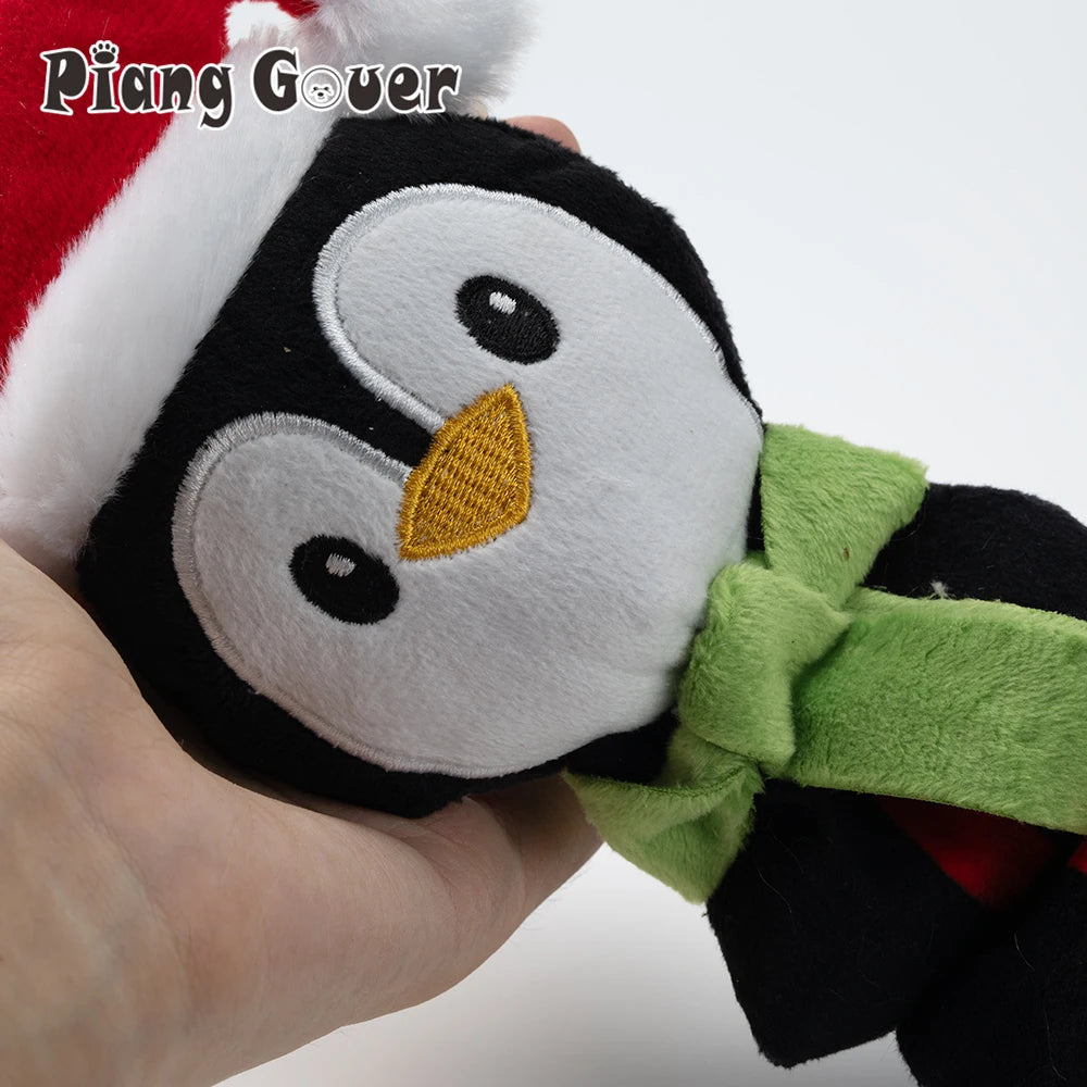 Christmas Elf Penguin Pet Squeaky Sound Toy Cute Animal Squeak Dog Toy Puppy Econic Blanks