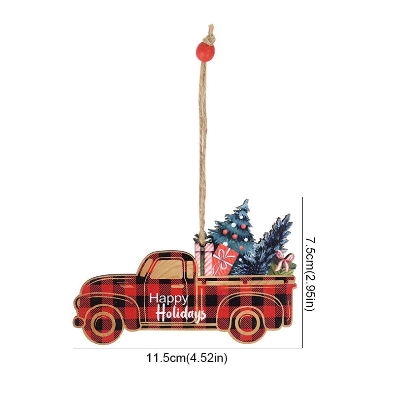 Wooden Christmas Tree Desktop Ornament Santa Claus Merry Christmas Sign Plaque Xmas Decoration for Home 2025 New Years Noel Gift Econic Blanks