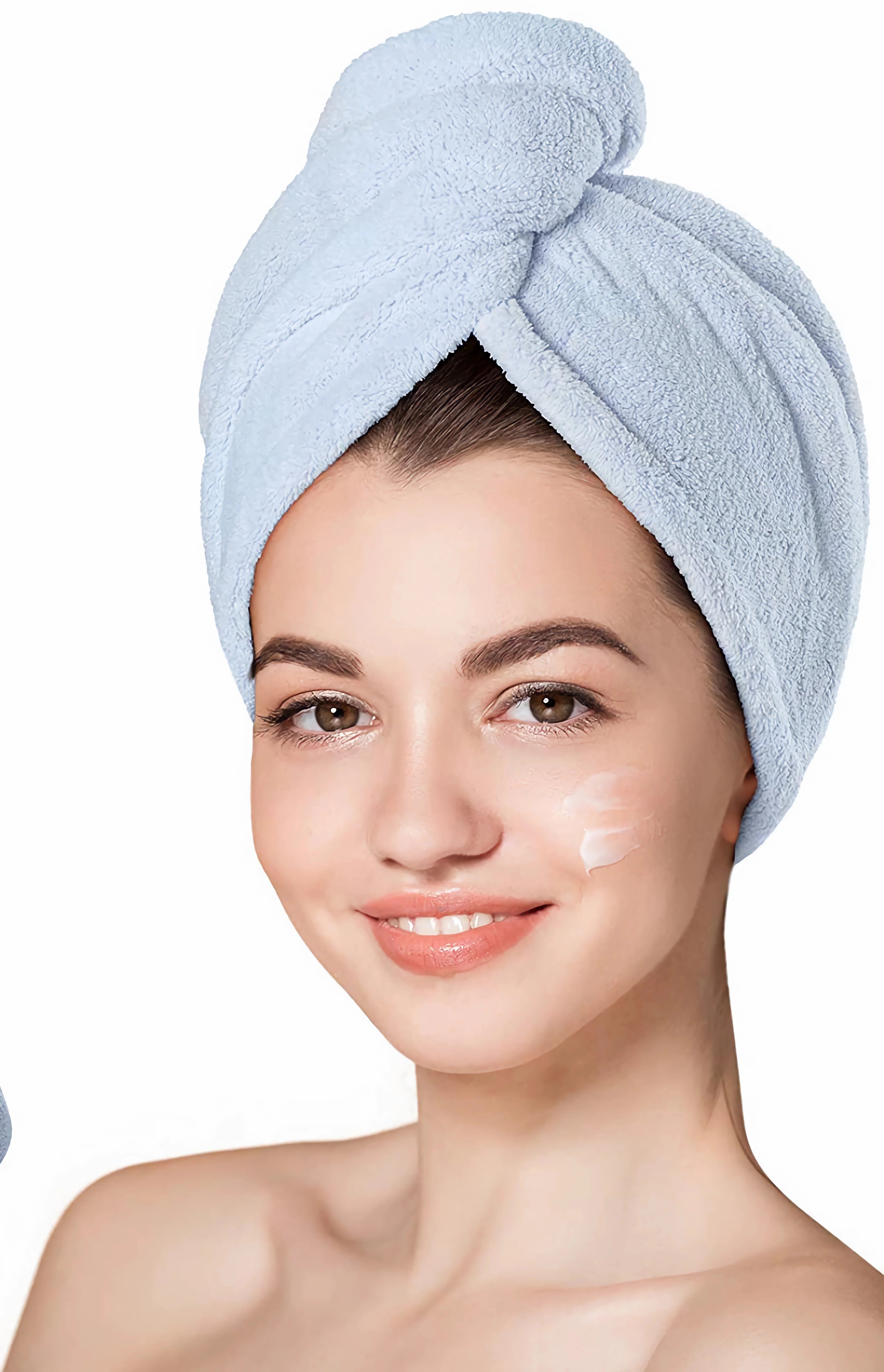 Towel Dry Hair Cap Microfiber Hair Drying Wrap Strong Water Absorbent Triangle Shower Hat Econic Blanks