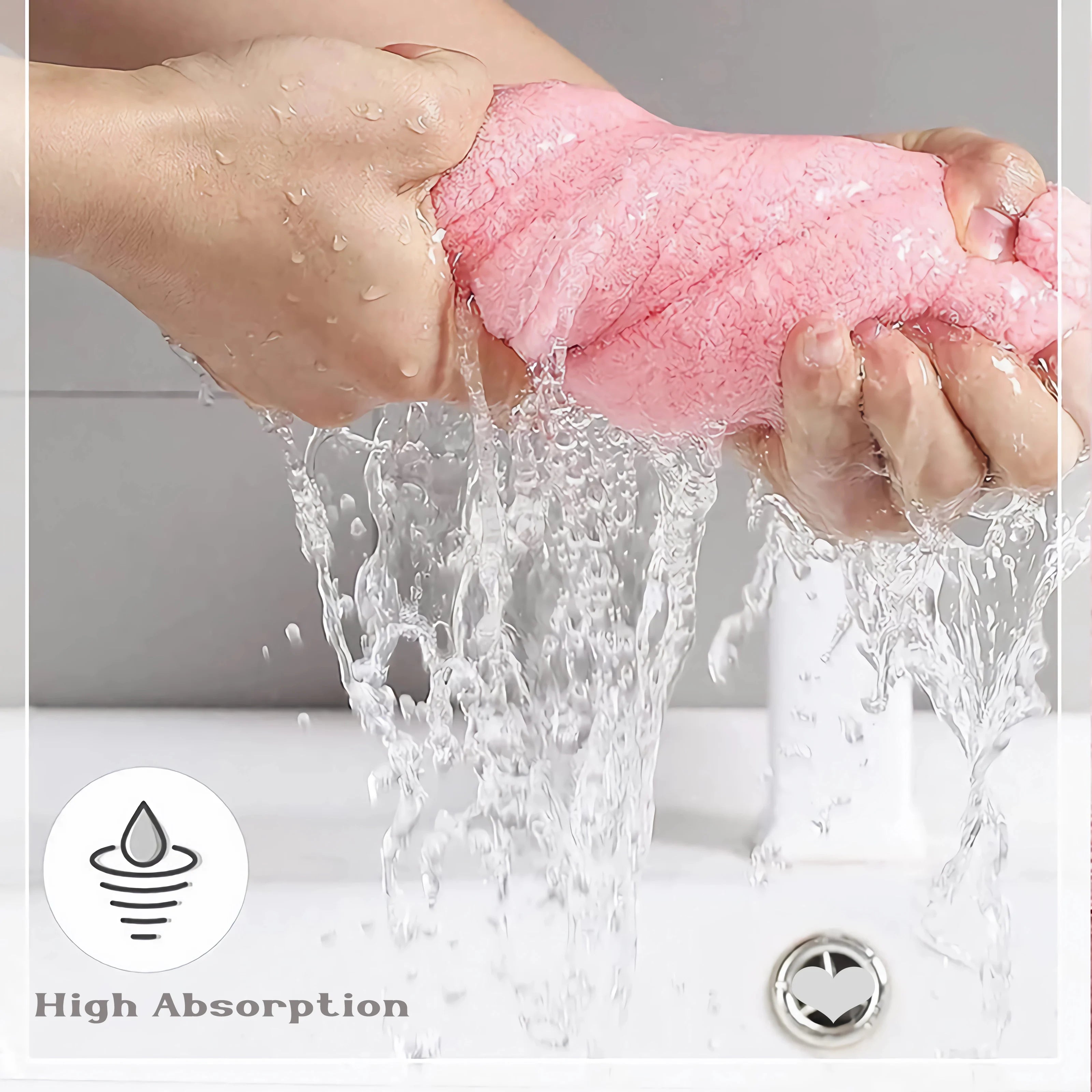 Towel Dry Hair Cap Microfiber Hair Drying Wrap Strong Water Absorbent Triangle Shower Hat Econic Blanks