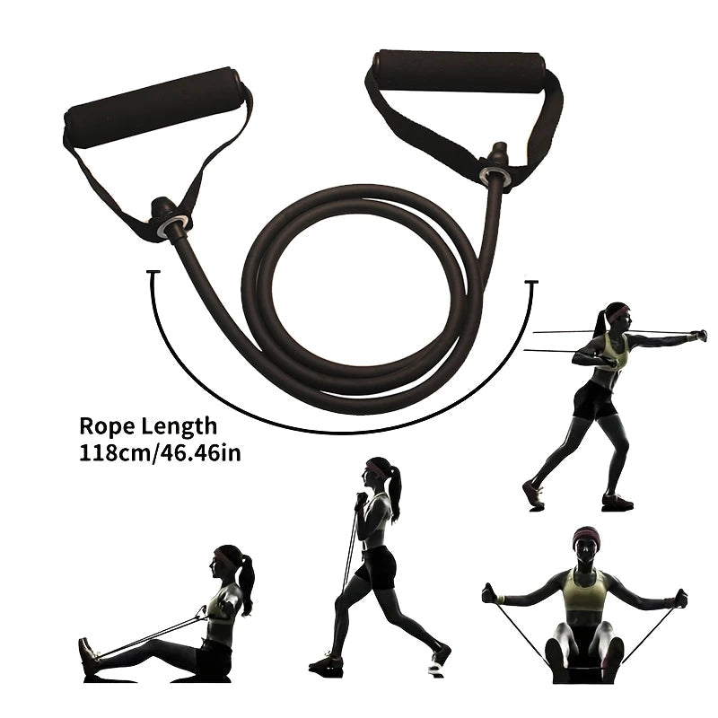 Resistance Bands With Handles, Exercise Bands, Workout Bands With Handles For Men Women, Strength Training Equipment At Home Econic Blanks