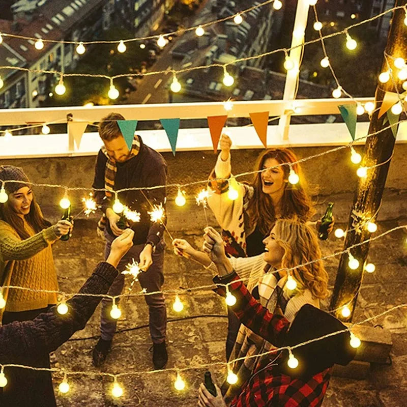 1Pack 10/20/40/80 Led Globe String Lights Battery/Usb Operated Fairy Light Waterproof For Garden Christmas Wedding Party Decor Econic Blanks