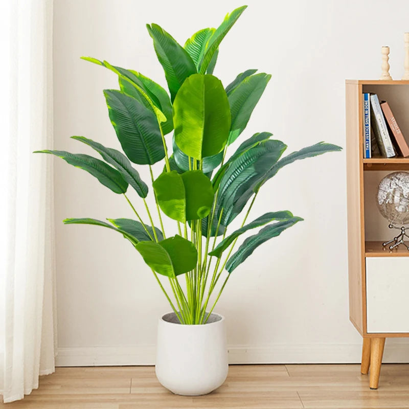 1pc Artificial Plants Large Tropical Palm Tree Fake Banana Plants Leaves Real Touch Plastic Monstera For Home Garden Party Decor Econic Blanks