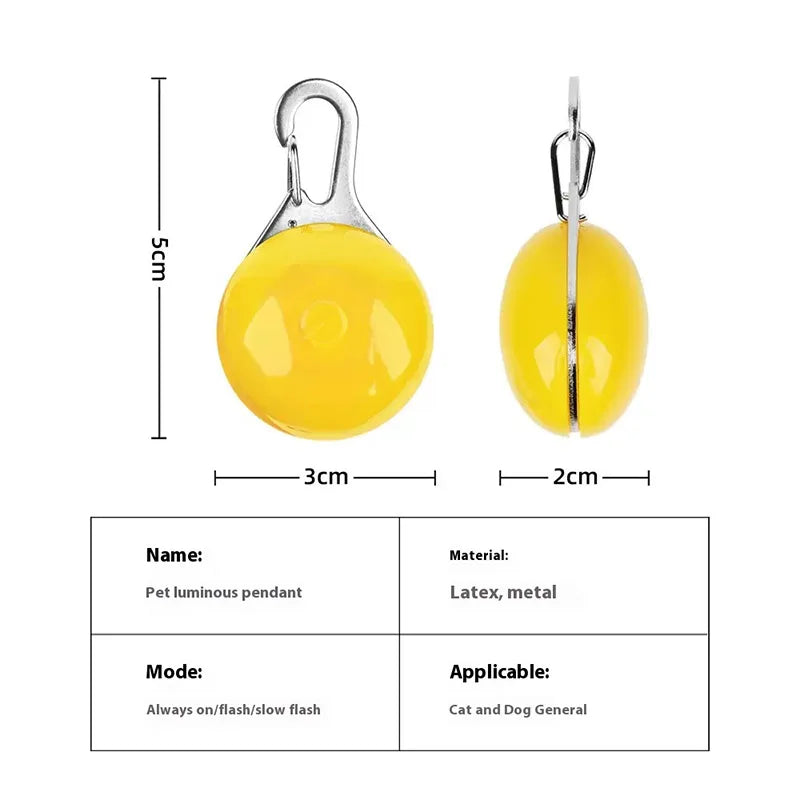Led Luminous Dog Cat Collar Glowing Pendant Pet Leads Glow Accessories Bright Necklace Luminous Collar Night Safety Decoration Econic Blanks
