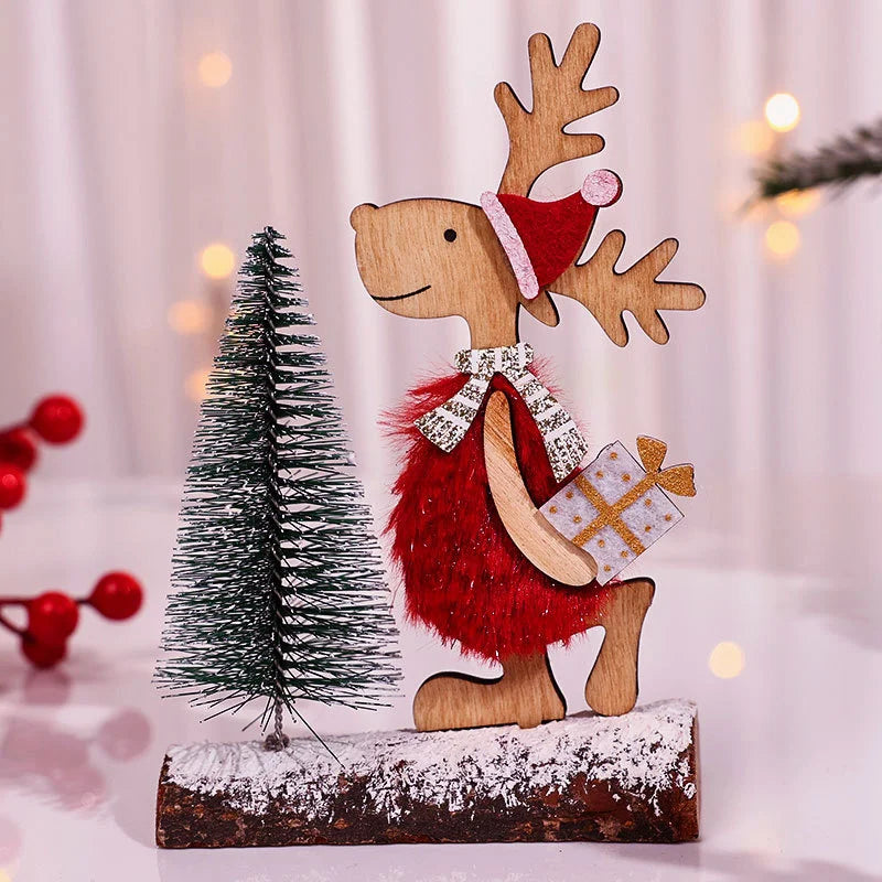 Christmas Tree Children's Handmade DIY Stereo Wooden Christmas Tree Scene Layout Christmas Decorations Ornaments Hot Econic Blanks