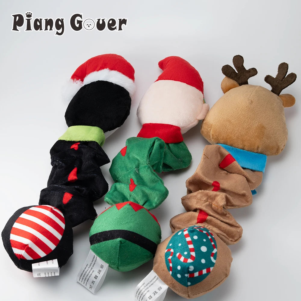 Christmas Elf Penguin Pet Squeaky Sound Toy Cute Animal Squeak Dog Toy Puppy Econic Blanks