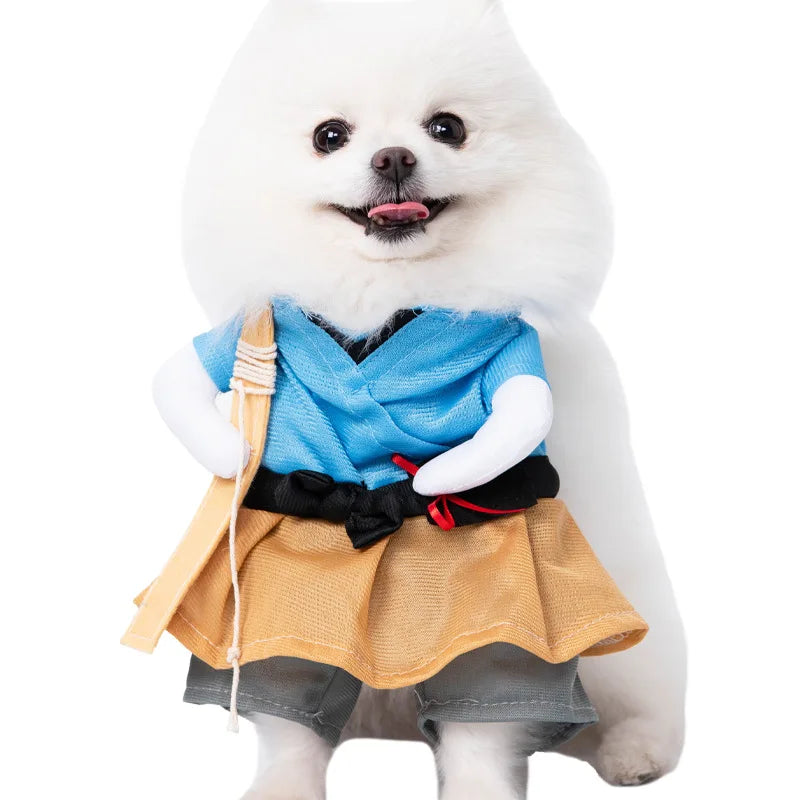 1PCS Halloween Dagger Pet Transformation Dress Festival Funny Knife Holding Dog Clothes Cat Standing Dress Pet Dress Up Econic Blanks