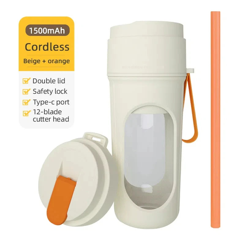 Portable Blender Bottle Electric 6 Blades Multifunction Juice Blender Fresh Juice Smoothie Blender Ice CrushCup Food Processor Econic Blanks