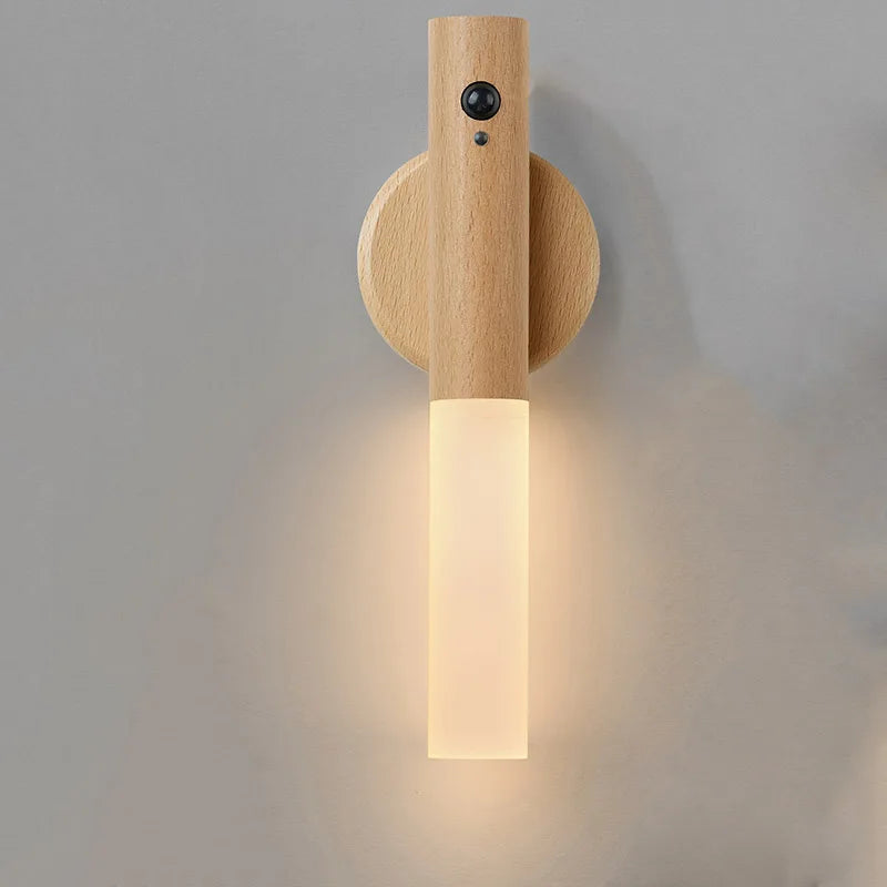 Smart Motion Sensor Night Light LED Rechargeable Magnetic Wall Lamp Portable for Hallway Bedroom Stairs Bathroom Cabinets Decor Econic Blanks