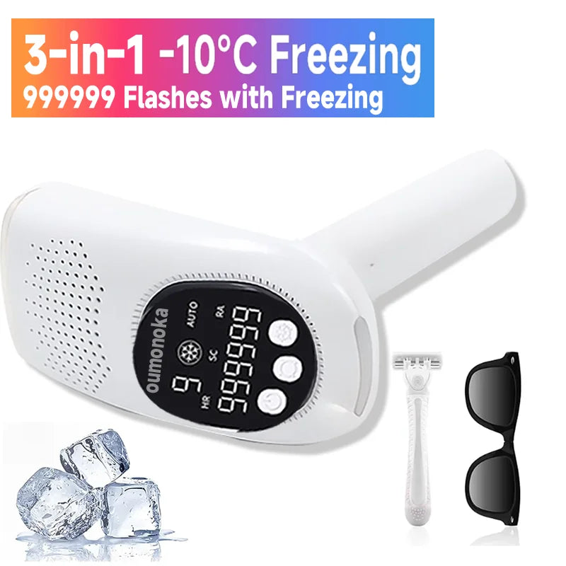 999999 Flashes IPL Laser Epilator for Women Home Use Devices Hair Removal Painless Electric Epilator Bikini Dropshipping Econic Blanks