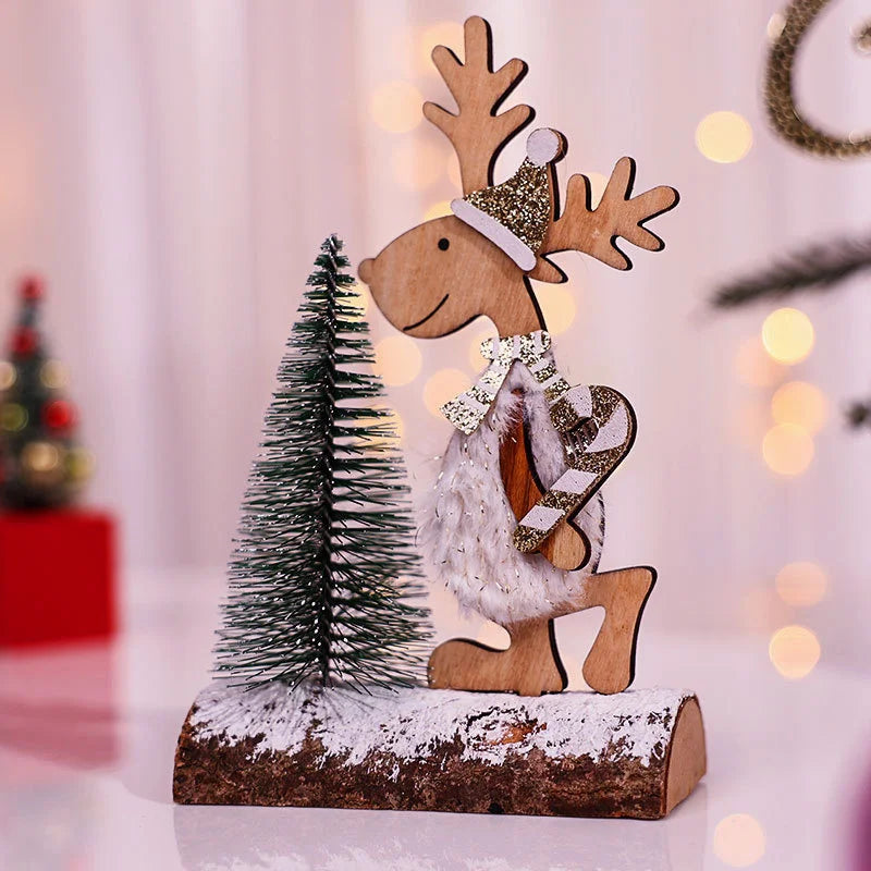 Christmas Tree Children's Handmade DIY Stereo Wooden Christmas Tree Scene Layout Christmas Decorations Ornaments Hot Econic Blanks