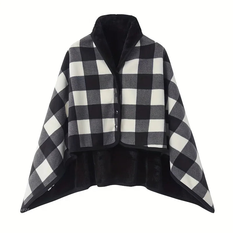 1pc Wearable Blankets Shawl Blanket Flannel Lazy Casual Office Blanket Econic Blanks