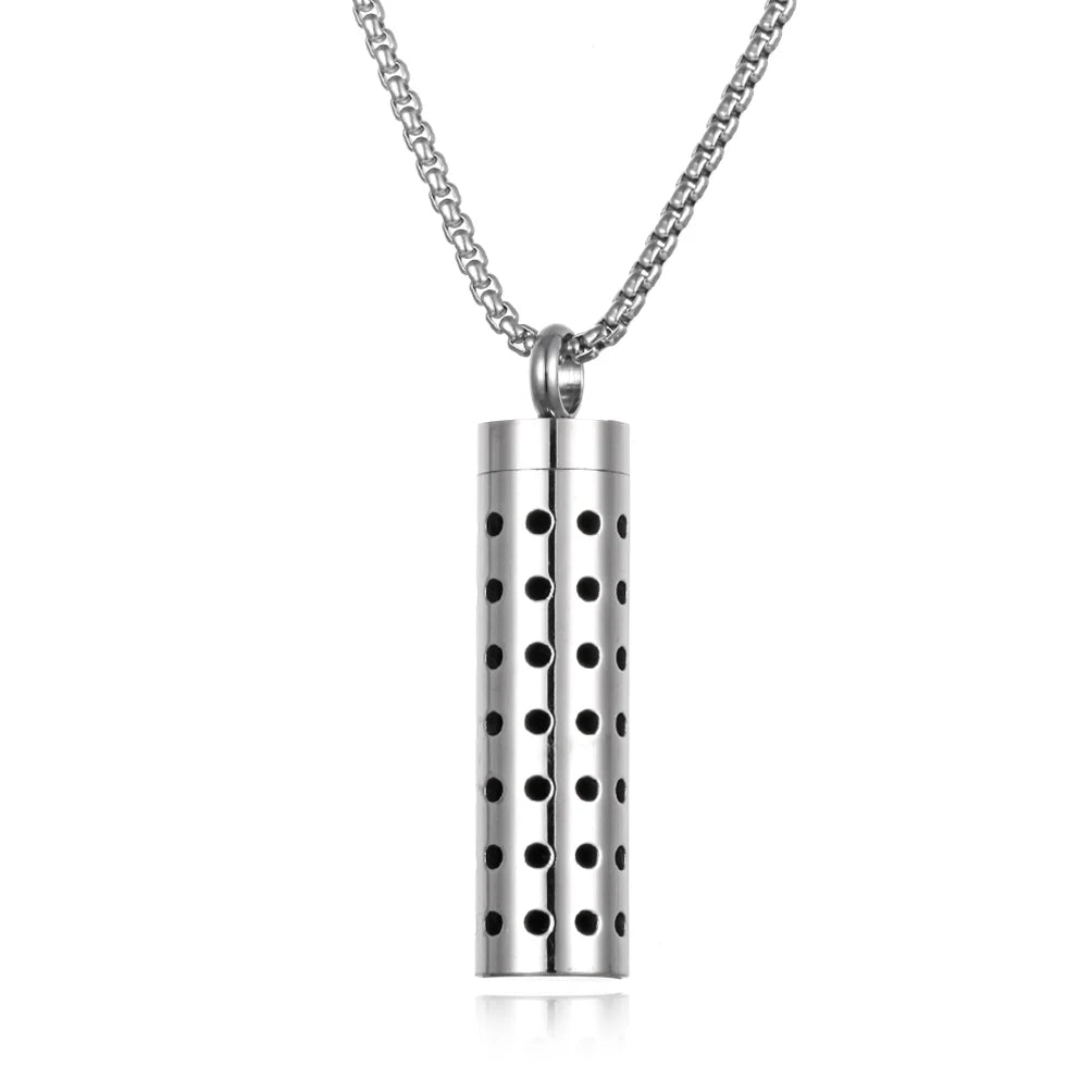 Long Strip Stainless Steel Aromatherapy Necklace Perfume Diffuser Essential Oil Diffuser Pendant Necklace Jewelry Accessories Econic Blanks