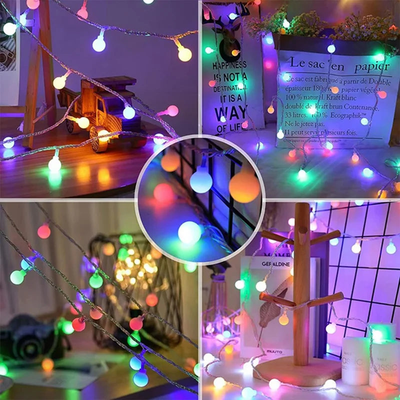 1Pack 10/20/40/80 Led Globe String Lights Battery/Usb Operated Fairy Light Waterproof For Garden Christmas Wedding Party Decor Econic Blanks
