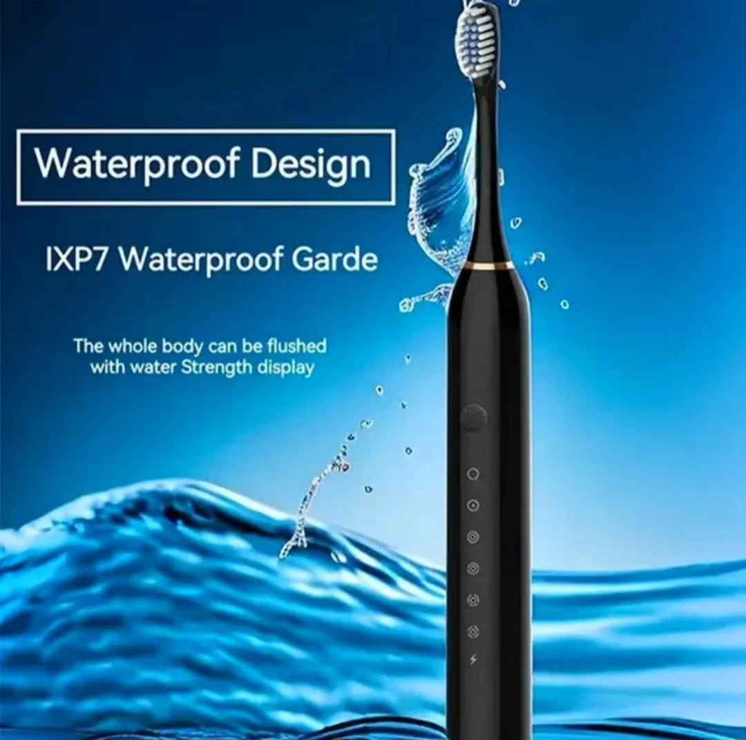 Sonic Electric Toothbrush for Adults IPX7 Waterproof DuPont Brush Head USB Rechargeable High Frequency Cleaning 6 Cleaning Modes Econic Blanks