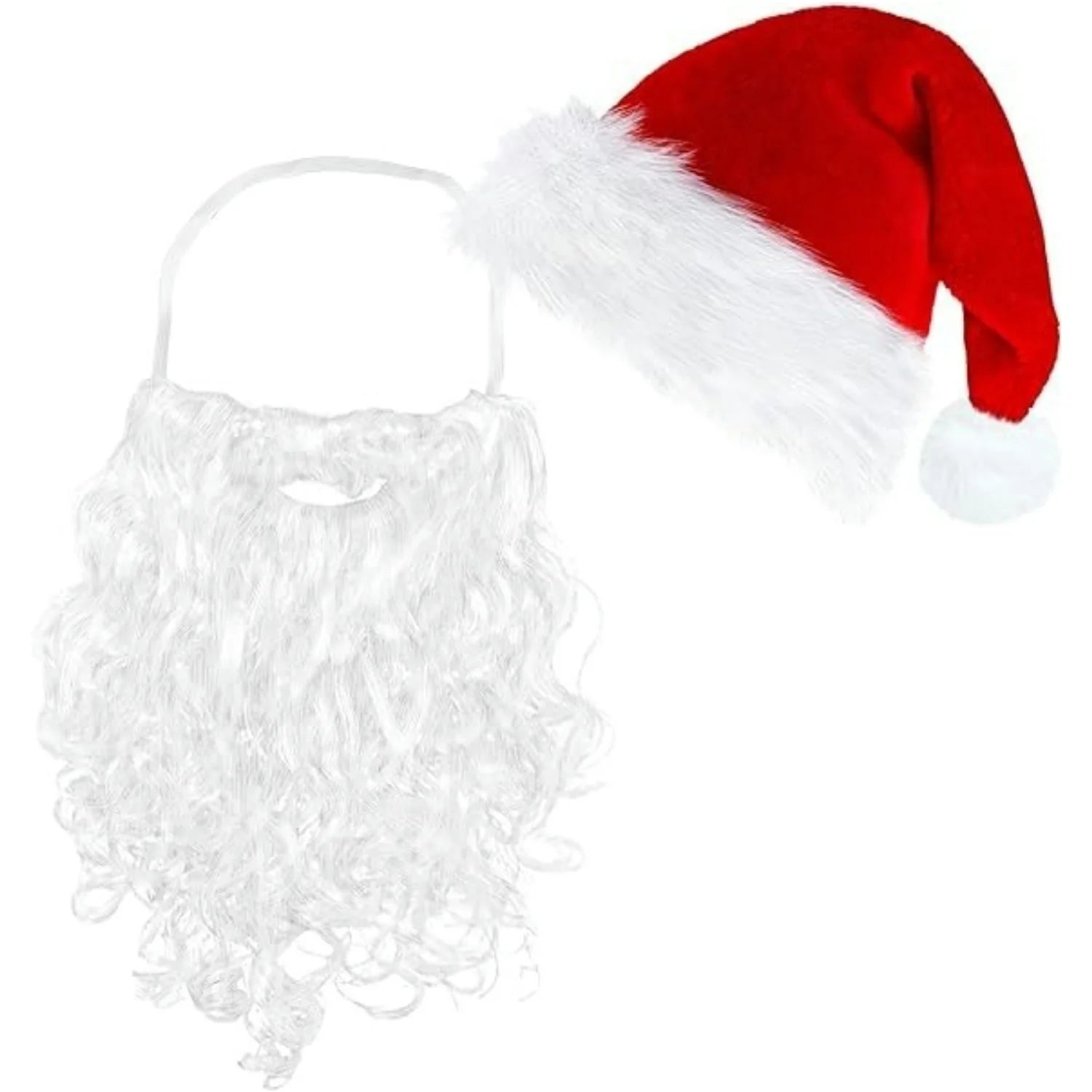 Fluffy Red Santa Hats Set with Plush Brim and Liner for Adults Men Women - Christmas, New Year Party Supplies & Gifts Econic Blanks
