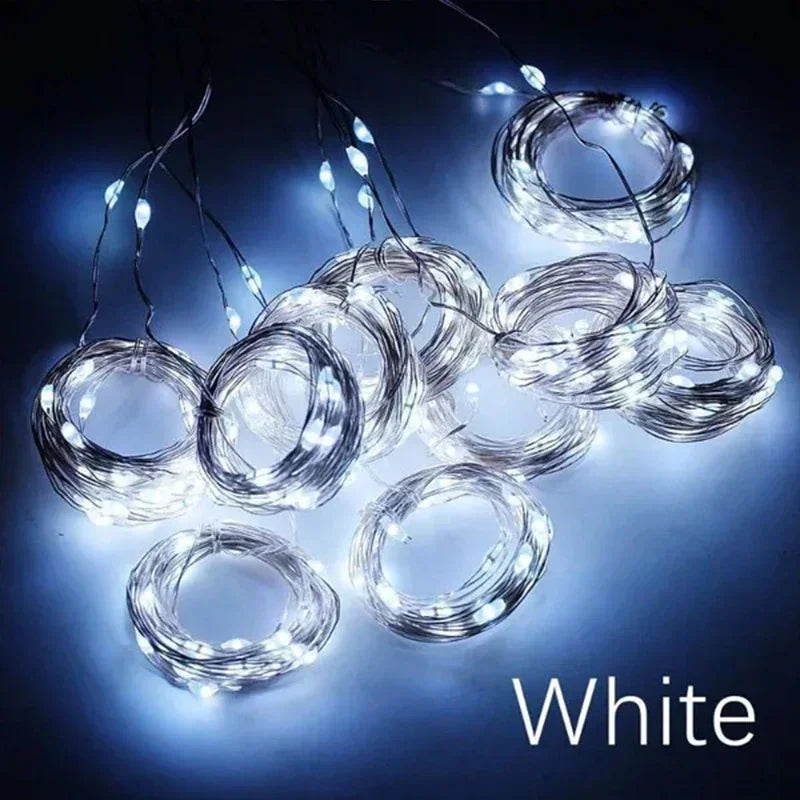 3M LED Curtain String Lights Fairy Decoration USB Holiday Garland Lamp 8 Mode For Home Garden Christmas Party New Year Wedding Econic Blanks