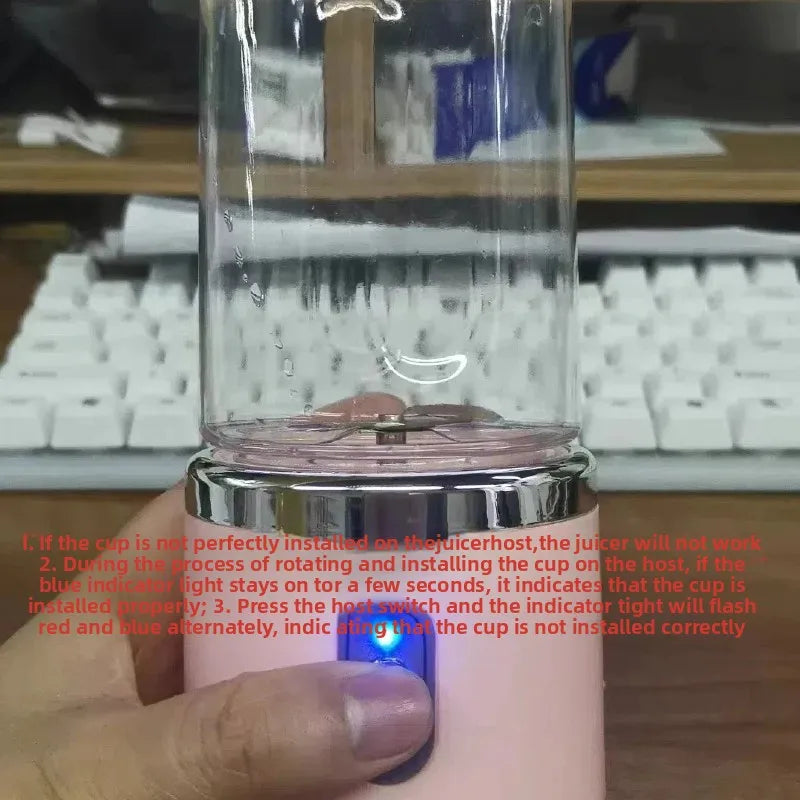 Portable Blender Bottle Electric 6 Blades Multifunction Juice Blender Fresh Juice Smoothie Blender Ice CrushCup Food Processor Econic Blanks