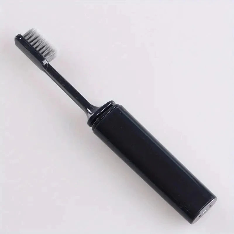 Portable Compact Charcoal Folding Toothbrush - Perfect for TravelCamping, and Hiking - Easy to Take and Efficient Teethbrush Econic Blanks
