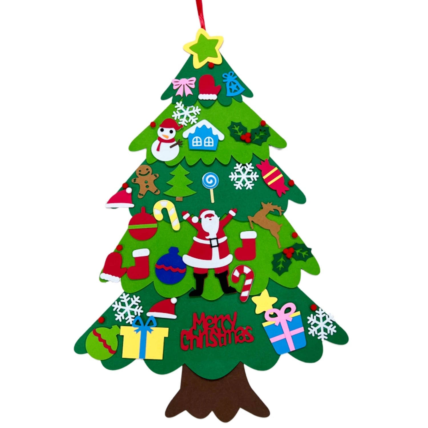 DIY Felt Christmas Tree Christmas Decoration for Home Navidad 2022 New Year Christmas Ornaments Santa Claus Xmas Kids Gifts Econic Blanks