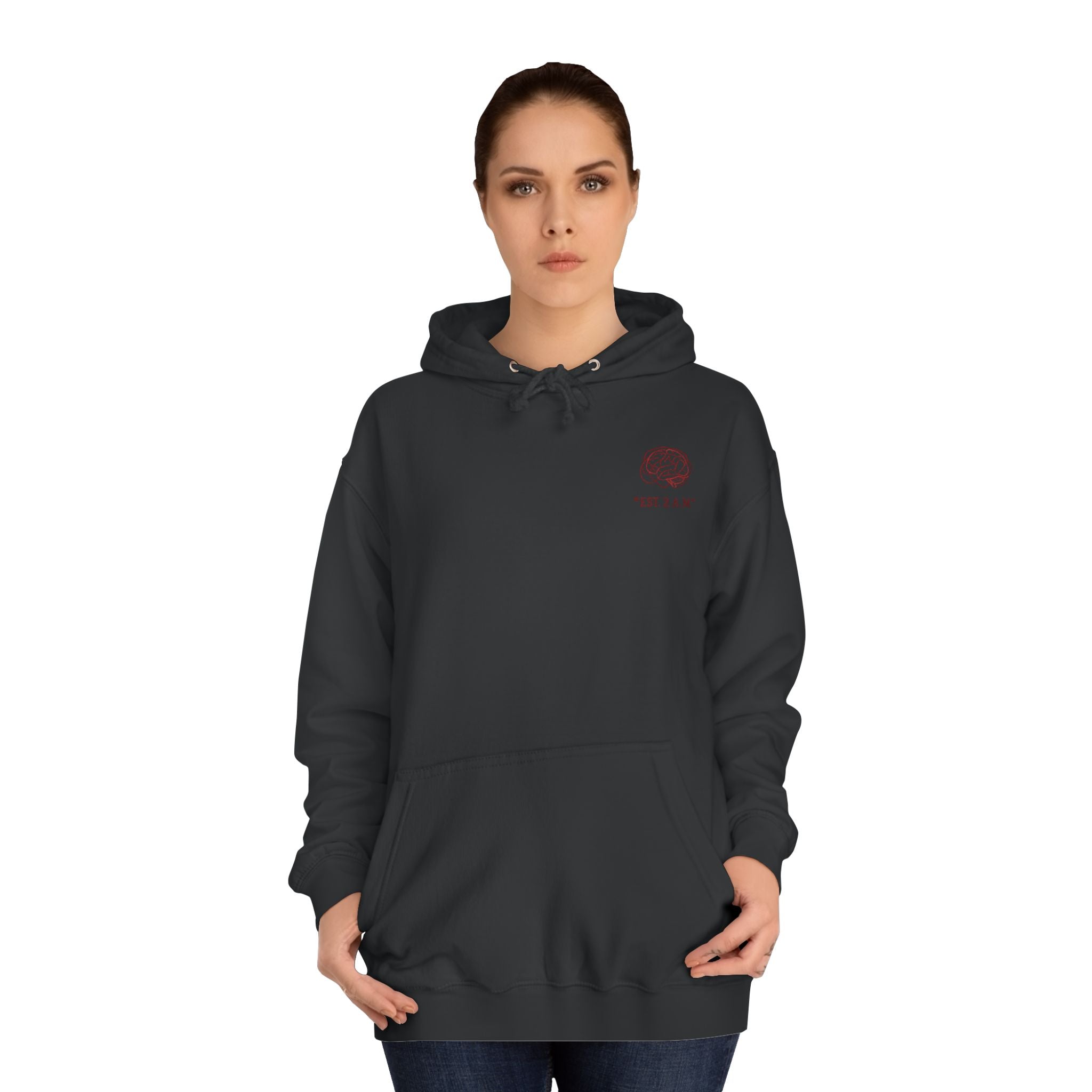 Unisex Overthinking Club Hoodie | Cozy College Gear, Thoughtful Gift for Students, Casual Wear, Relaxed Style, Brainy Humor Apparel Printify