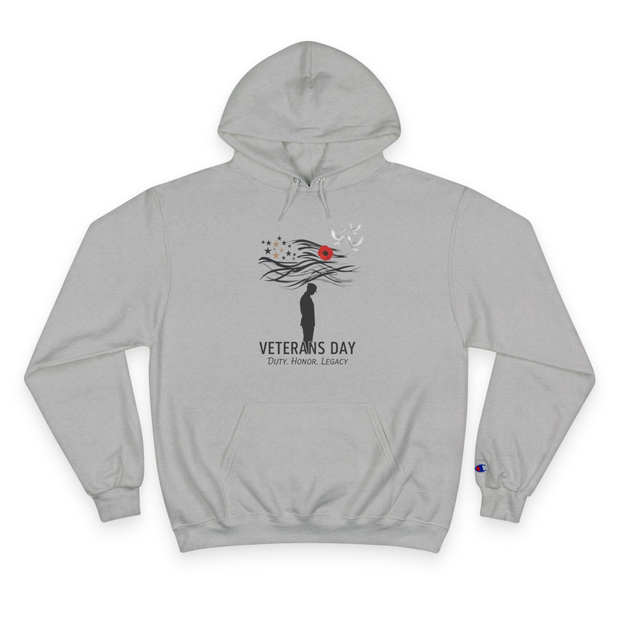 Veterans Day Champion Hoodie, Cozy Hoodie, Gift for Veterans, Memorial Day Apparel, Support Our Troops Printify