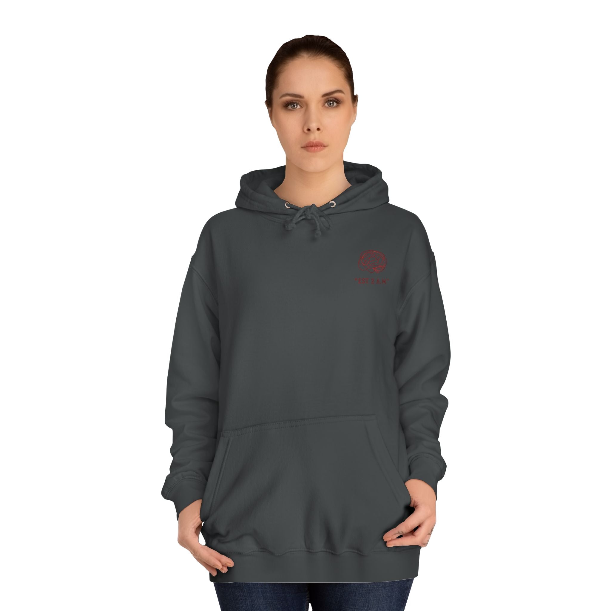 Unisex Overthinking Club Hoodie | Cozy College Gear, Thoughtful Gift for Students, Casual Wear, Relaxed Style, Brainy Humor Apparel Printify