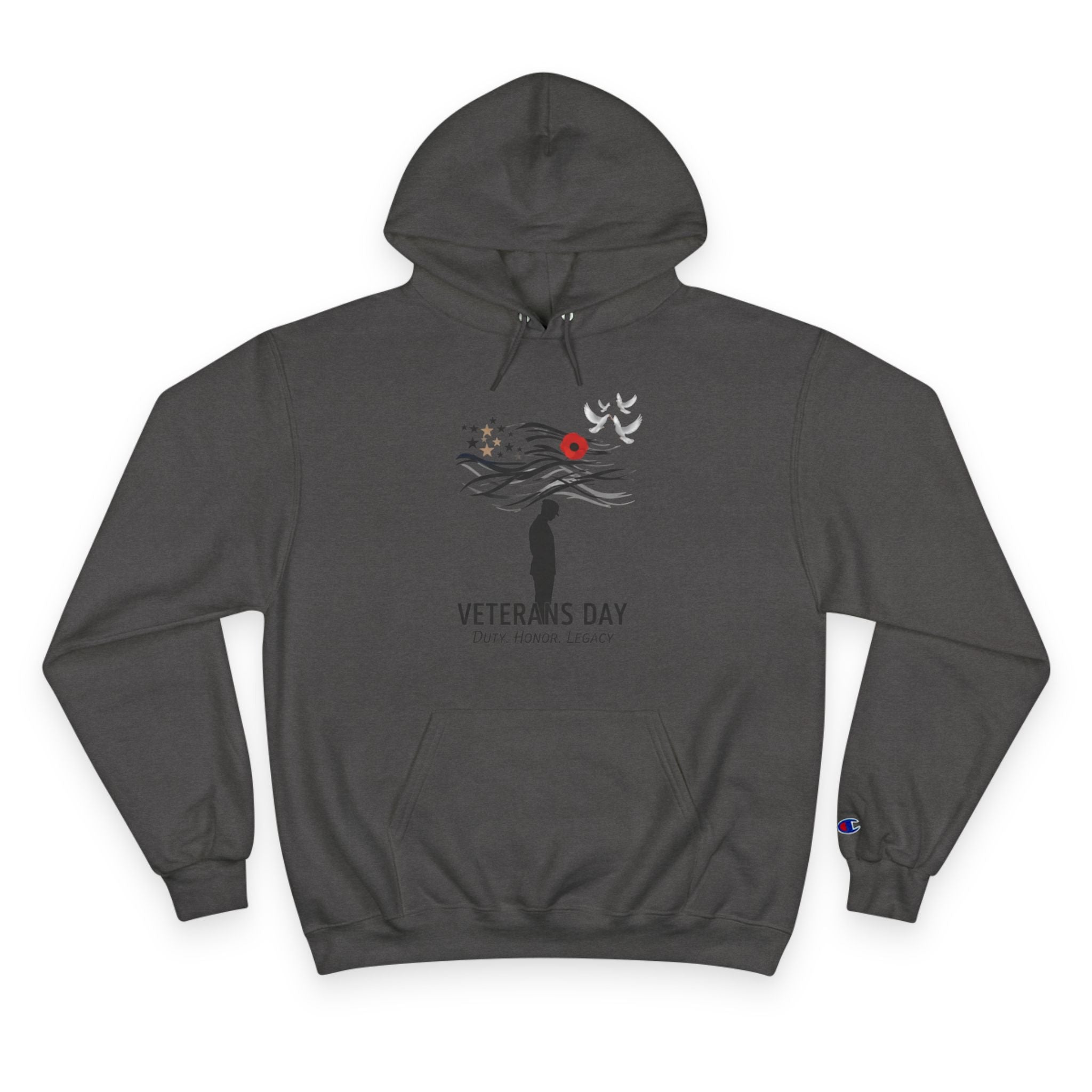 Veterans Day Champion Hoodie, Cozy Hoodie, Gift for Veterans, Memorial Day Apparel, Support Our Troops Printify