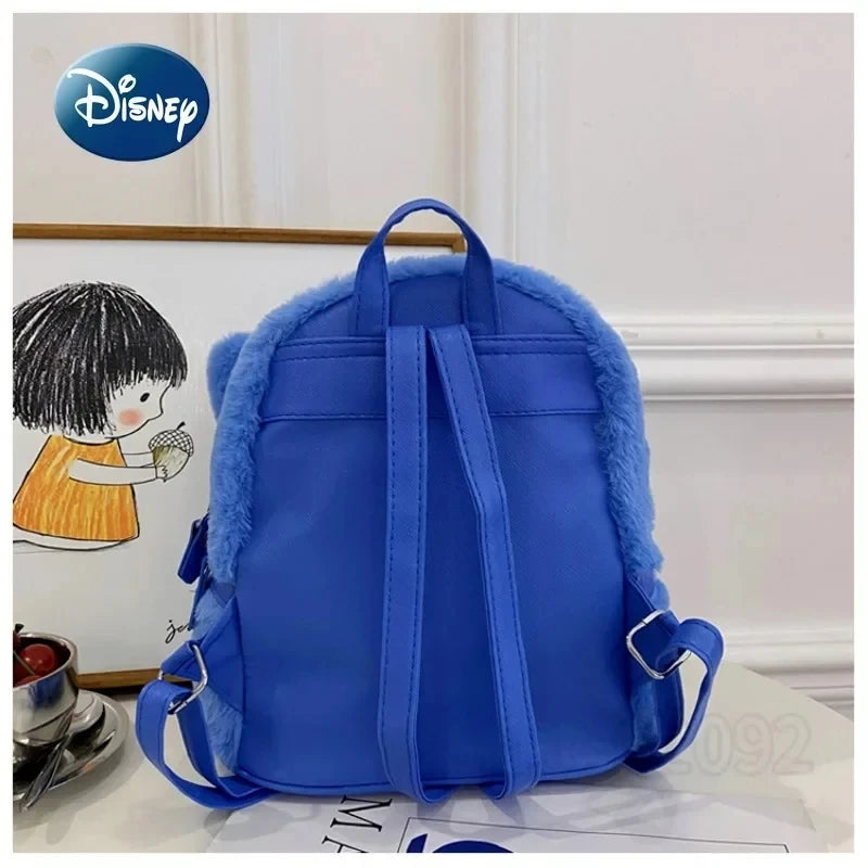 New Disney Plush Backpack Ins Japanese Blue Stitch Funny Cartoon Large-Capacity Student Backpack Kindergarten Bag Child Gift Econic Blanks