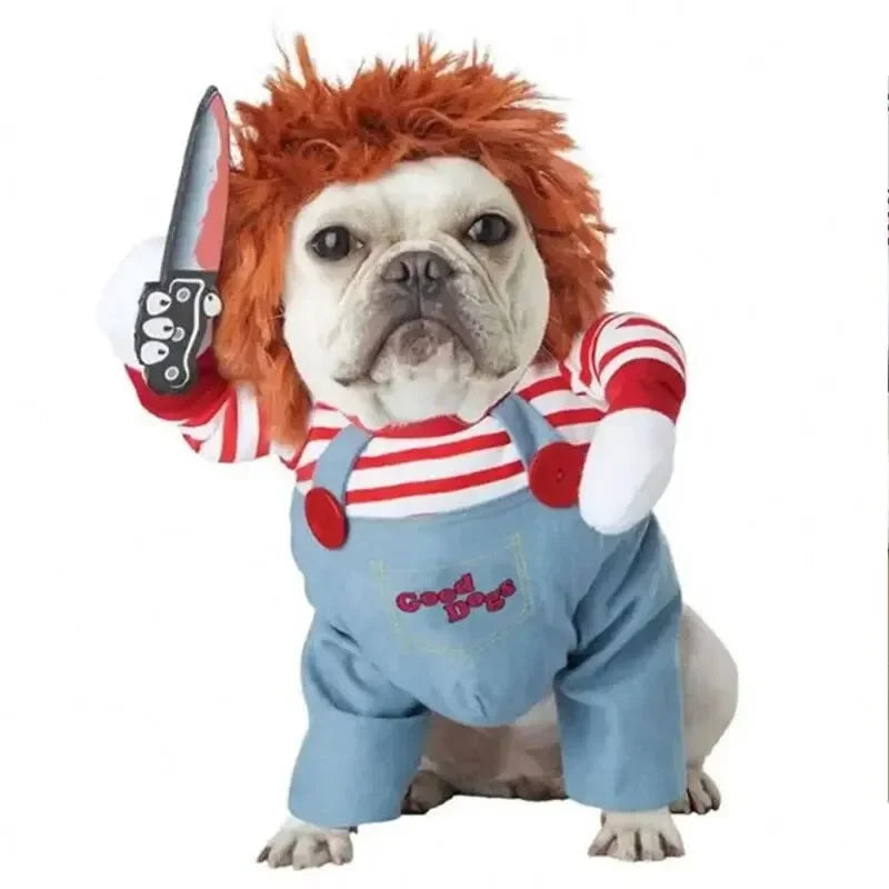 1PCS Halloween Dagger Pet Transformation Dress Festival Funny Knife Holding Dog Clothes Cat Standing Dress Pet Dress Up Econic Blanks