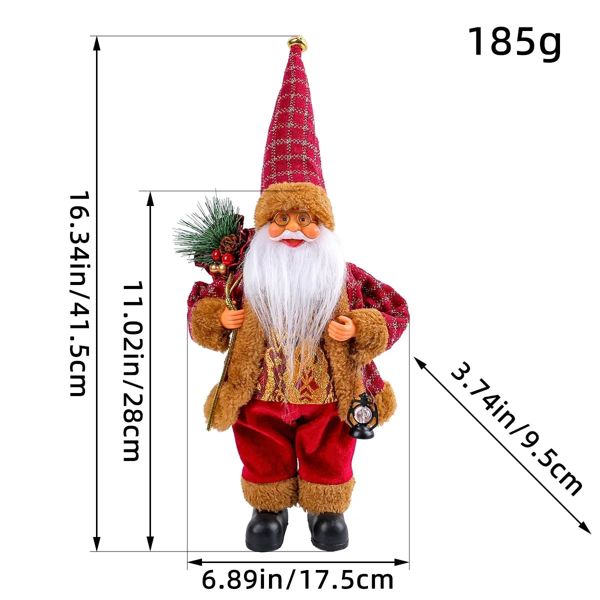 1~4PCS 2025 Christmas Decoration for Home Santa Claus Plush Doll 30cm Navidad Party Decor Xmas Ornaments New Year Gift Econic Blanks