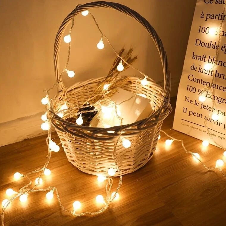 10M USB/Battery Power Ball LED String Lights Garland Lights  Outdoor  Lamp Wedding Garden Fairy Lights Christmas Decoration Econic Blanks