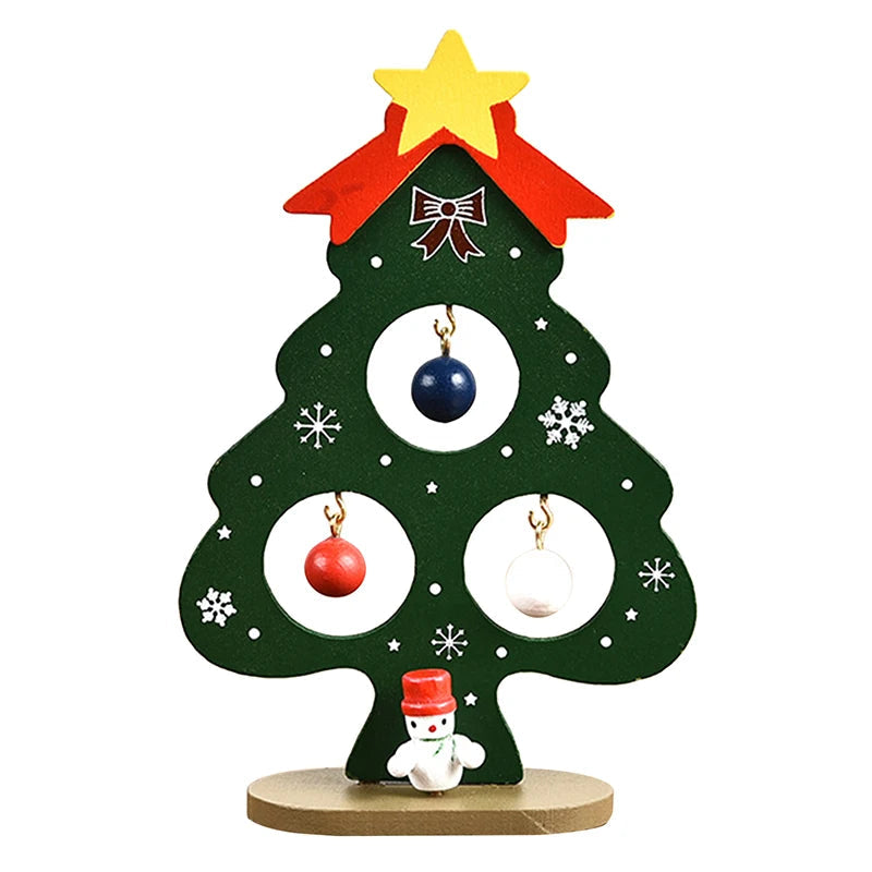 Christmas Tree Children's Handmade DIY Stereo Wooden Christmas Tree Scene Layout Christmas Decorations Ornaments Hot Econic Blanks